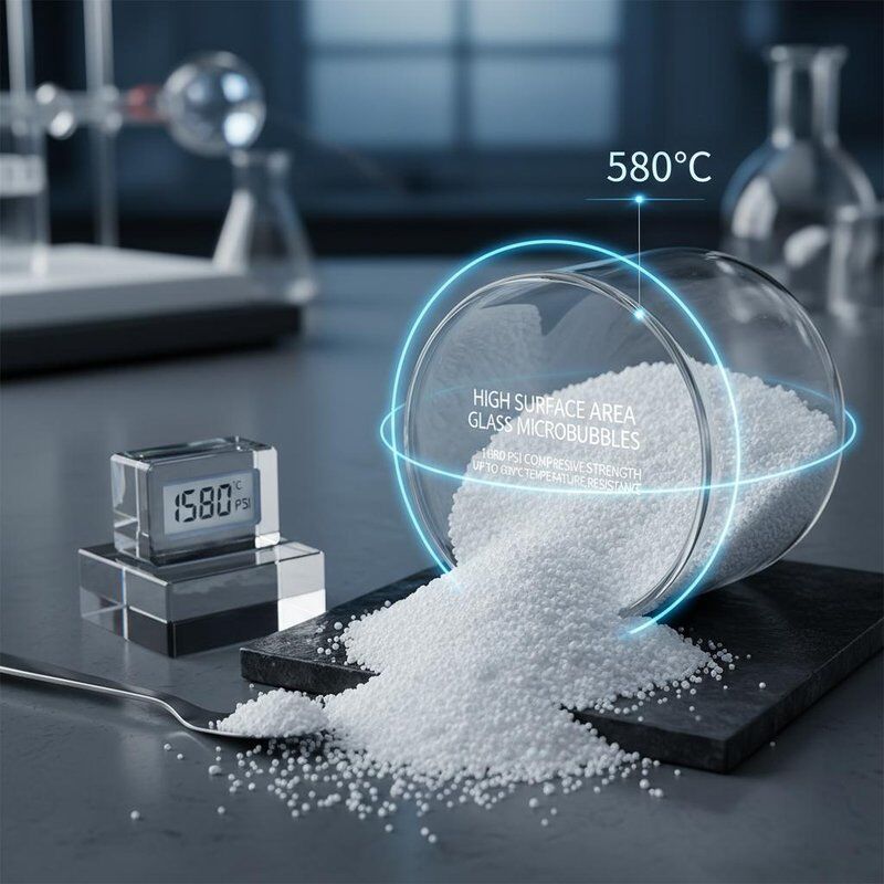 16000 Psi Sıkıştırma Gücü ve 600 °C'ye Kadar Sıcaklığa Direnişli Yüksek Yüzey Alanı Cam Mikrobüller