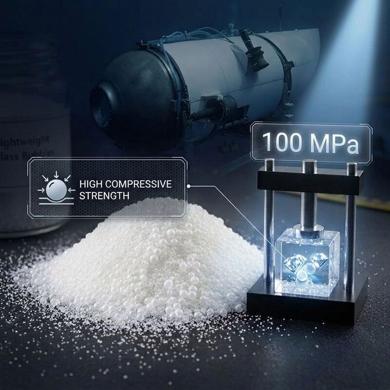 Ultra Düşük Yoğunluklu HN15 İçi Boş Cam Kabarcıklar 0,08-0,15 g/cm³ Enerji Verimli Kaplamalar için Isı Yalıtım Dolgusu